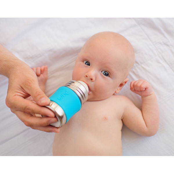 Pura nerezová dojčenská fľaša 150ml / Sivá