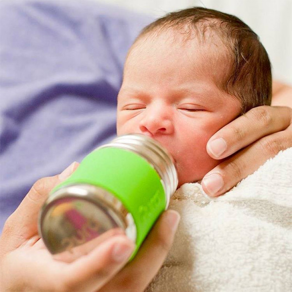 Pura nerezová dojčenská fľaša 150ml / Sivá