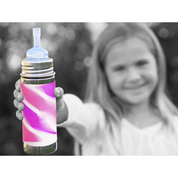 Pura TERMO fľaša so slamkou 260ml / Sivá